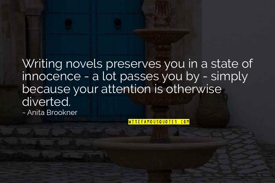 Losing Your Hair To Cancer Quotes By Anita Brookner: Writing novels preserves you in a state of