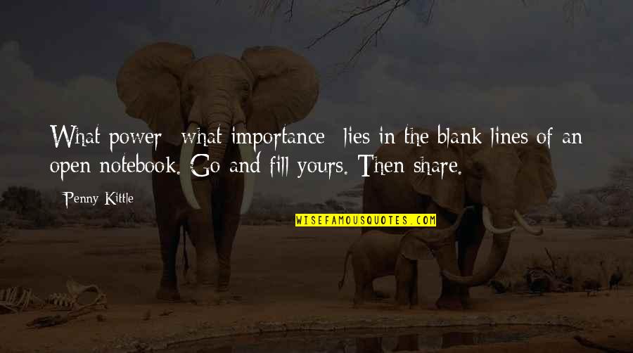 Losing Yourself In Music Quotes By Penny Kittle: What power--what importance--lies in the blank lines of