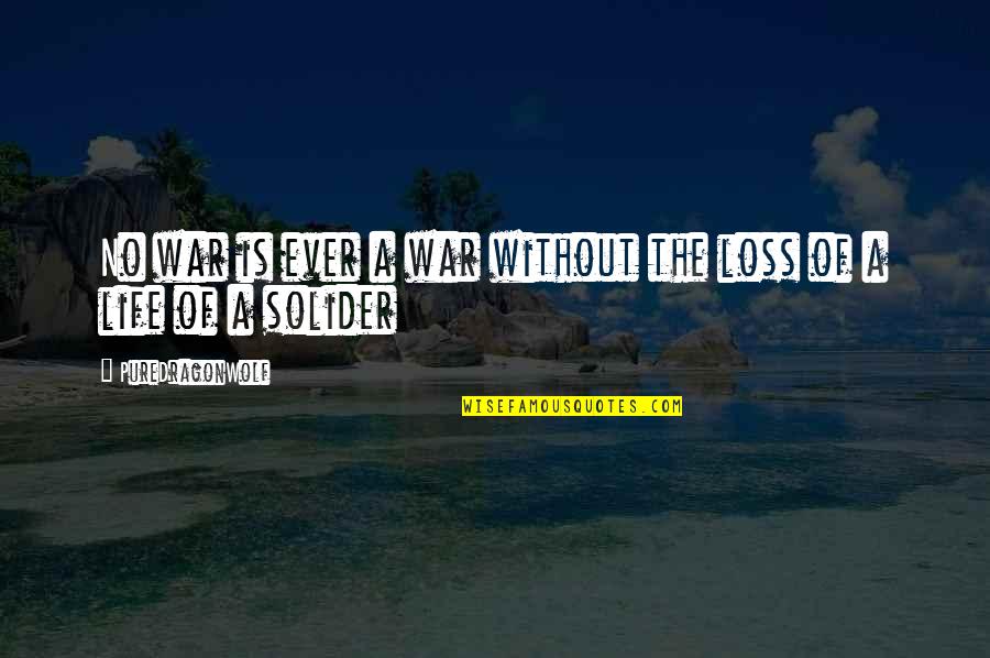 Loss By Suicide Quotes By PureDragonWolf: No war is ever a war without the