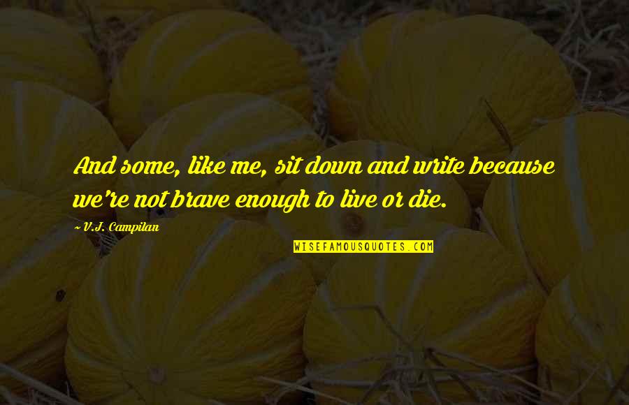 Loss Due To Suicide Quotes By V.J. Campilan: And some, like me, sit down and write