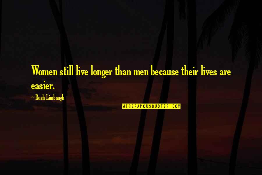 Lossed Quotes By Rush Limbaugh: Women still live longer than men because their Lossed Quotes By Rush Limbaugh: Women still live longer than men because their