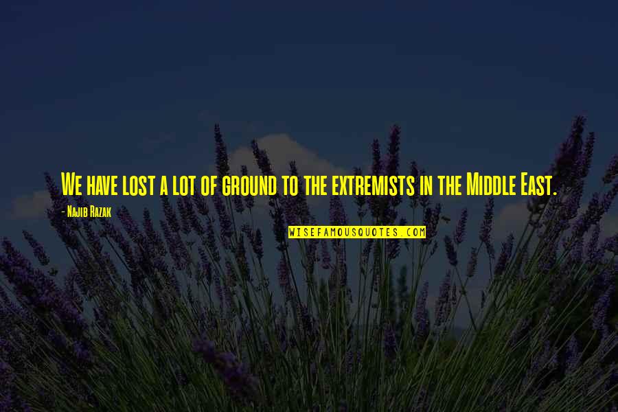 Lost A Lot Quotes By Najib Razak: We have lost a lot of ground to