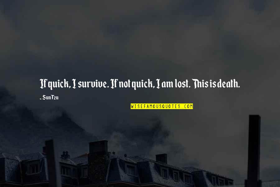 Lost Art Quotes By Sun Tzu: If quick, I survive. If not quick, I