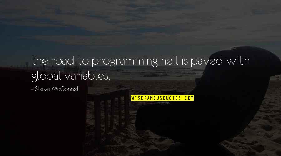 Lost Childhood Memories Quotes By Steve McConnell: the road to programming hell is paved with