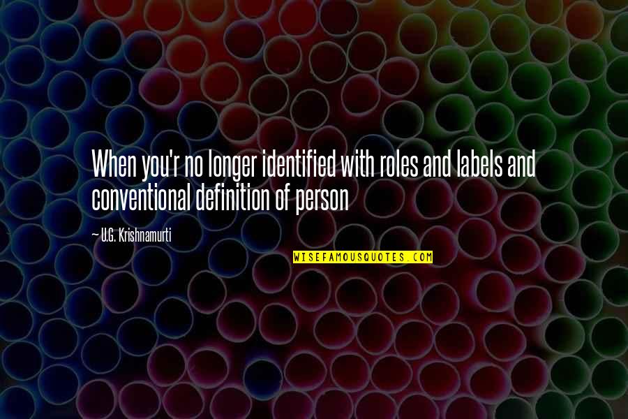Lost Highway Imdb Quotes By U.G. Krishnamurti: When you'r no longer identified with roles and