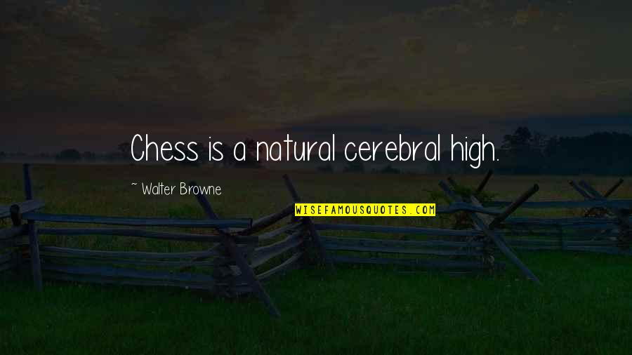 Lost Highway Movie Quotes By Walter Browne: Chess is a natural cerebral high.
