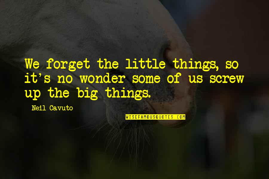Lost In The Pacific 1942 Quotes By Neil Cavuto: We forget the little things, so it's no