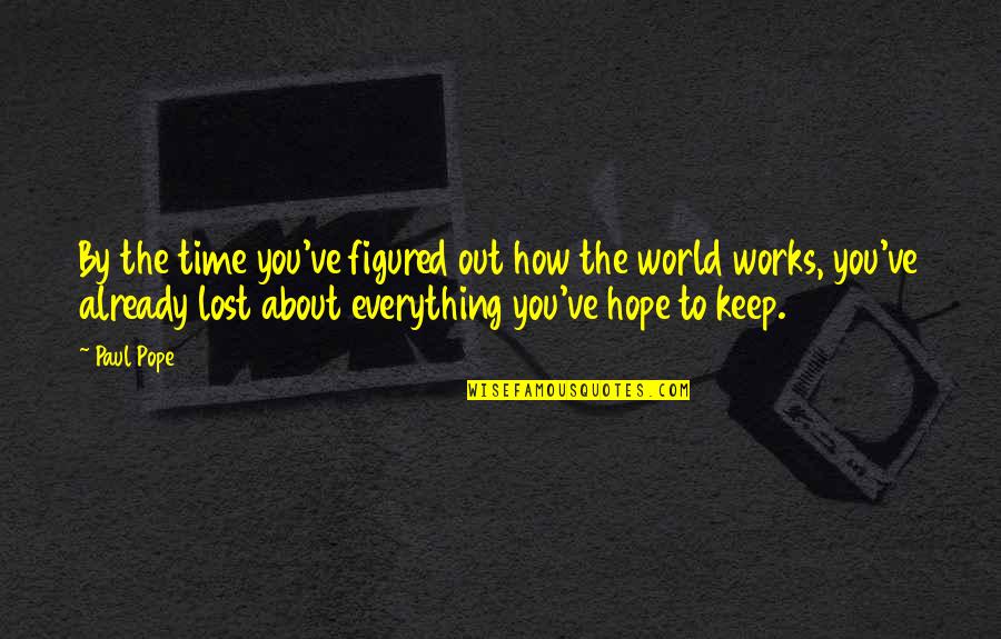 Lost In This World Quotes By Paul Pope: By the time you've figured out how the Lost In This World Quotes By Paul Pope: By the time you've figured out how the
