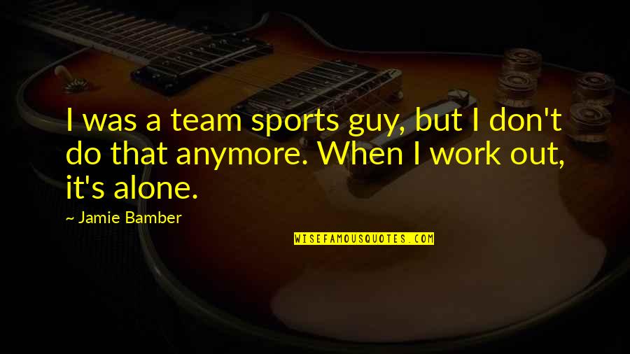 Lost In Translations Quotes By Jamie Bamber: I was a team sports guy, but I