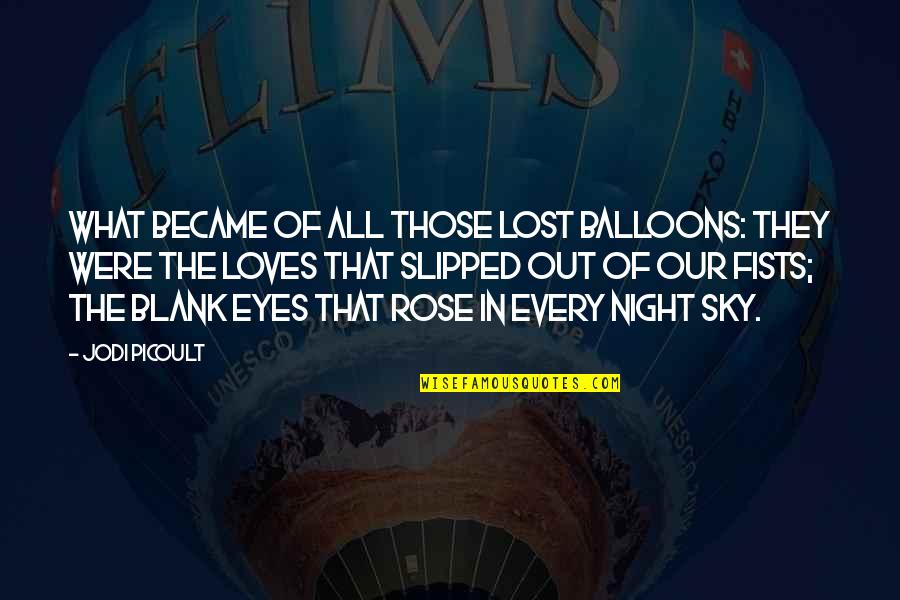 Lost In Your Eyes Quotes By Jodi Picoult: What became of all those lost balloons: they