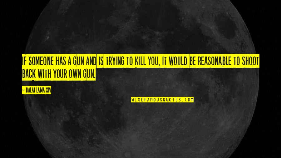 Lost World Book Quotes By Dalai Lama XIV: If someone has a gun and is trying