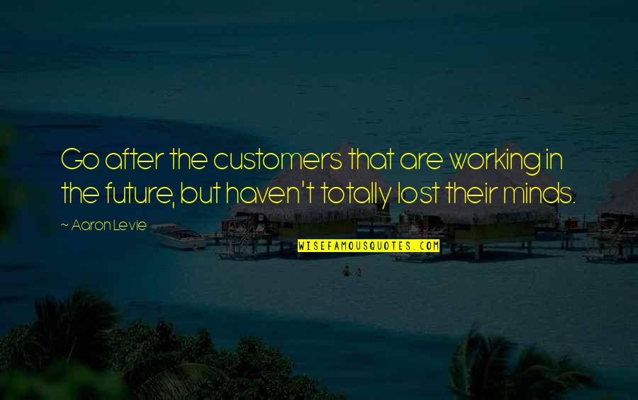Lost Your Mind Quotes By Aaron Levie: Go after the customers that are working in