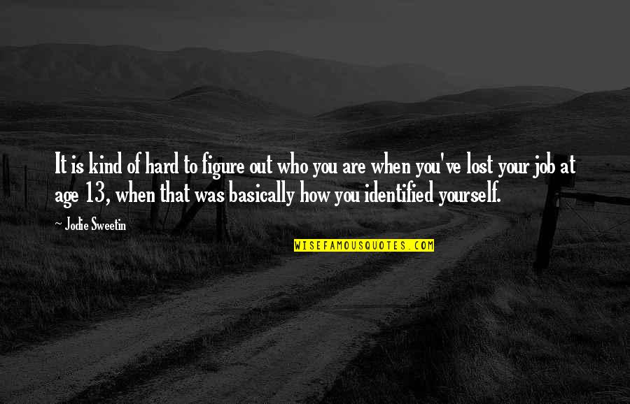 Lost Yourself Quotes By Jodie Sweetin: It is kind of hard to figure out