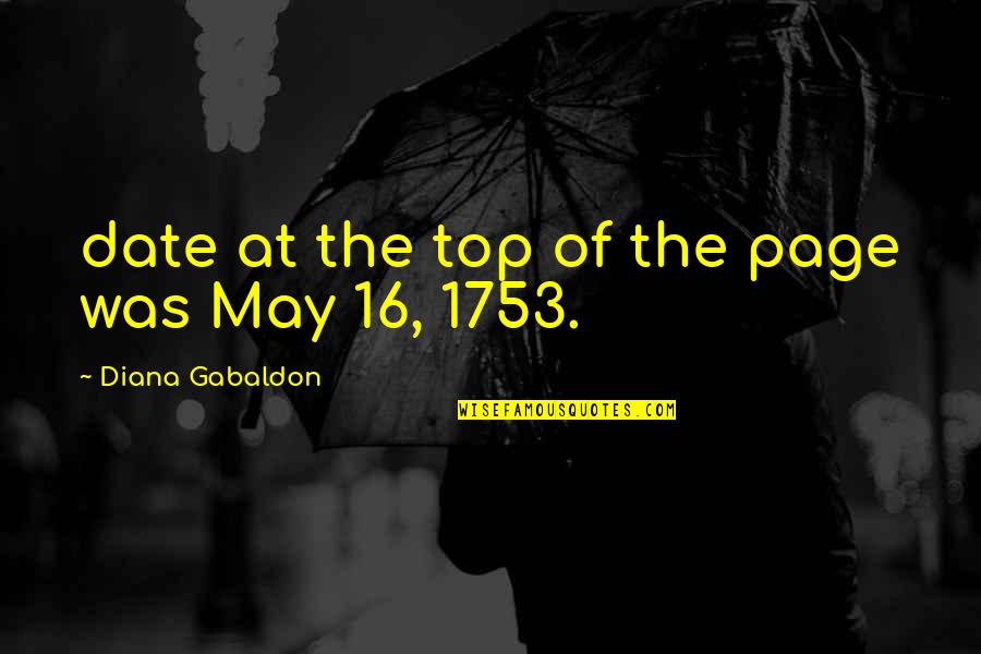 Lotman Oklahoma Quotes By Diana Gabaldon: date at the top of the page was