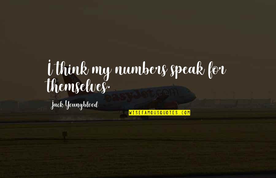 Lotr Light Quote Quotes By Jack Youngblood: I think my numbers speak for themselves. Lotr Light Quote Quotes By Jack Youngblood: I think my numbers speak for themselves.
