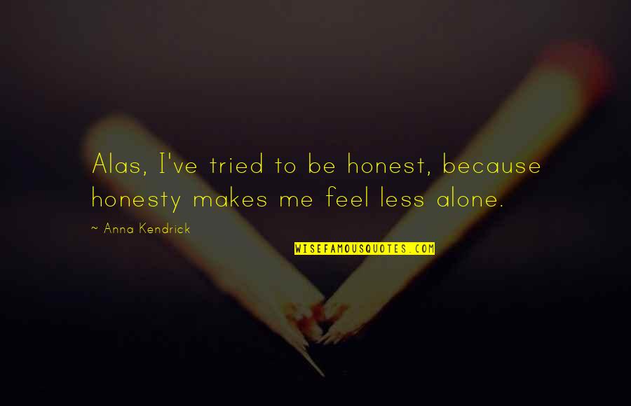 Lotten Collin Quotes By Anna Kendrick: Alas, I've tried to be honest, because honesty