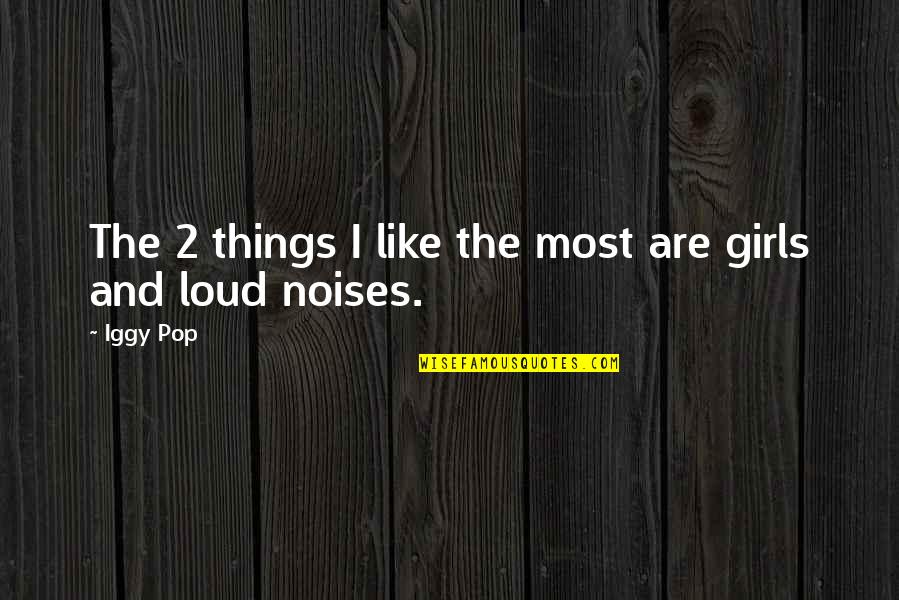 Loud Girl Quotes By Iggy Pop: The 2 things I like the most are