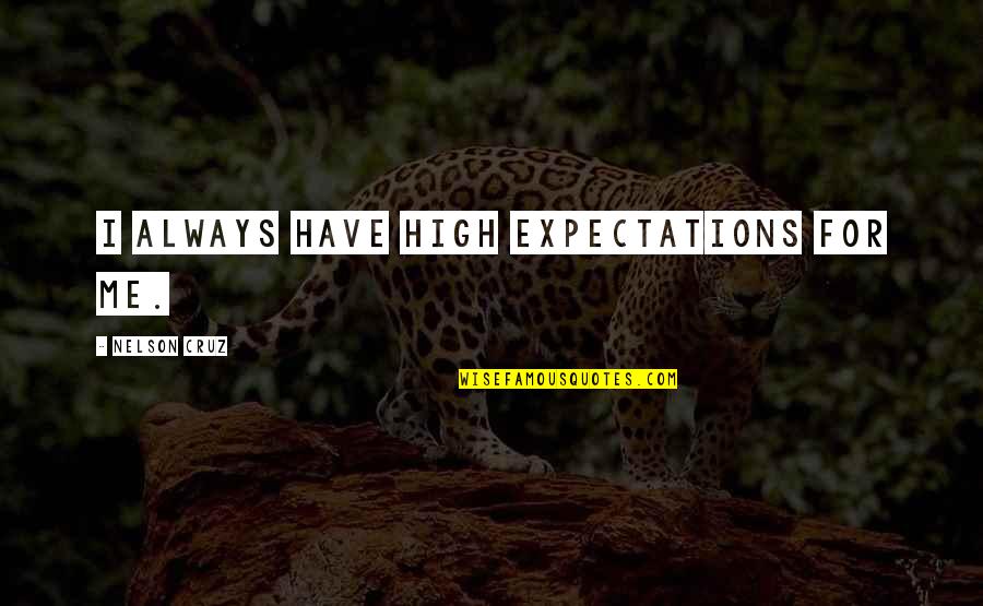 Louie Giglio How Great Is Our God Quotes By Nelson Cruz: I always have high expectations for me.