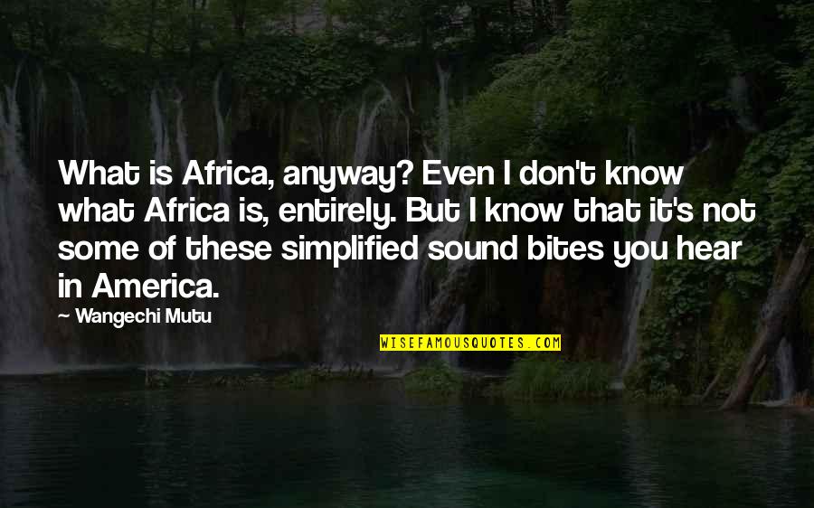 Louie Zamperini Running Quotes By Wangechi Mutu: What is Africa, anyway? Even I don't know