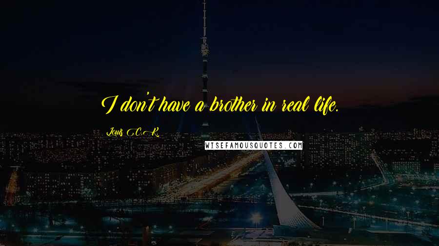 Louis C.K. quotes: I don't have a brother in real life.