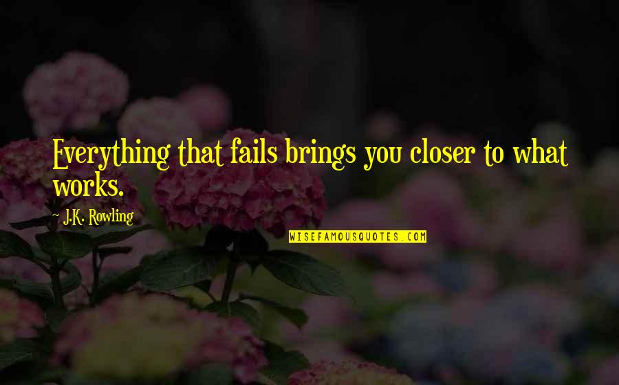 Louis Faurer Quotes By J.K. Rowling: Everything that fails brings you closer to what