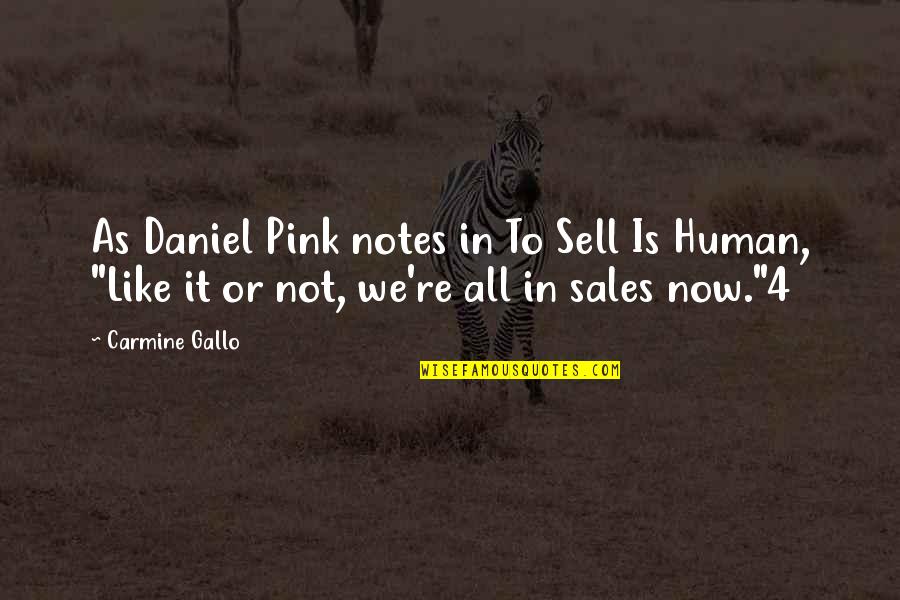 Louis Freeh Quotes By Carmine Gallo: As Daniel Pink notes in To Sell Is