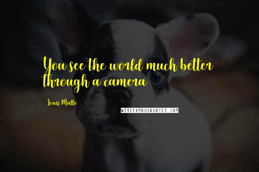 Louis Malle quotes: You see the world much better through a camera