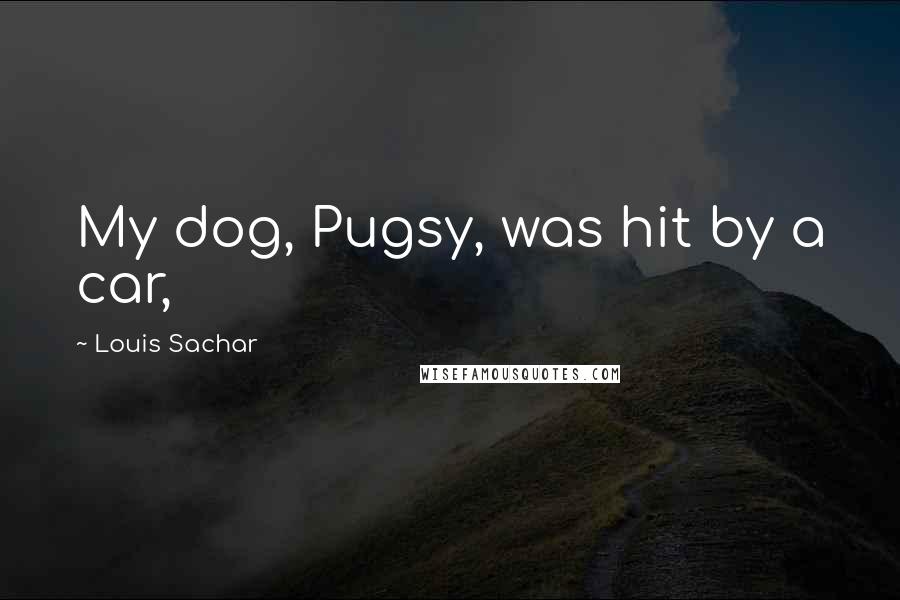 Louis Sachar quotes: My dog, Pugsy, was hit by a car,