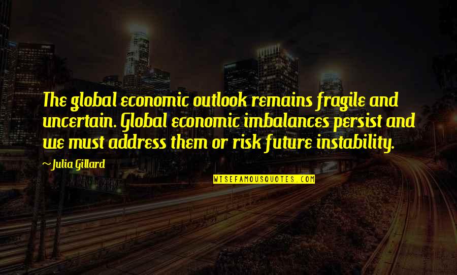 Louis Vii Quotes By Julia Gillard: The global economic outlook remains fragile and uncertain. Louis Vii Quotes By Julia Gillard: The global economic outlook remains fragile and uncertain.