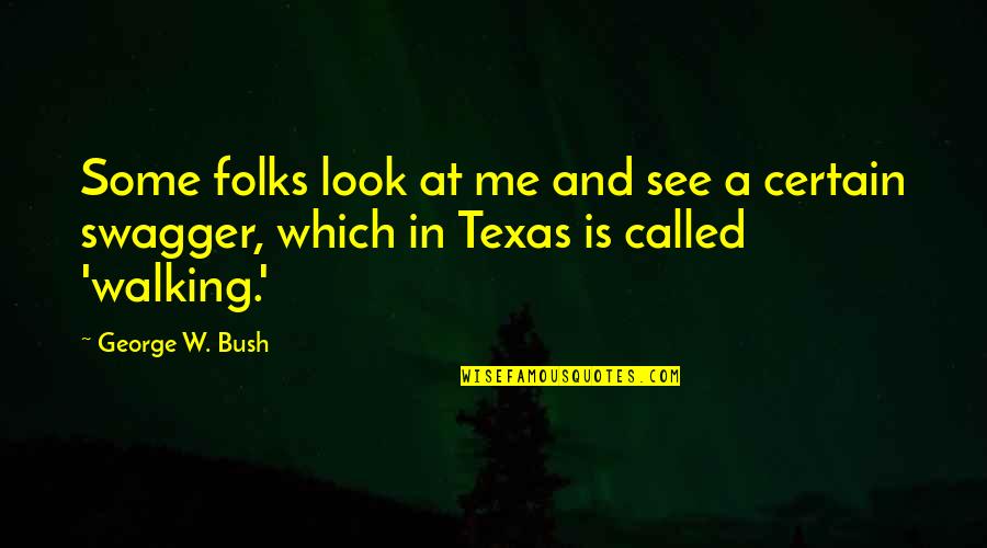 Louisa Adams Quotes By George W. Bush: Some folks look at me and see a