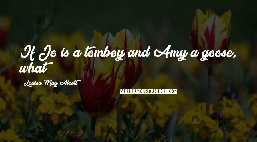 Louisa May Alcott quotes: If Jo is a tomboy and Amy a goose, what