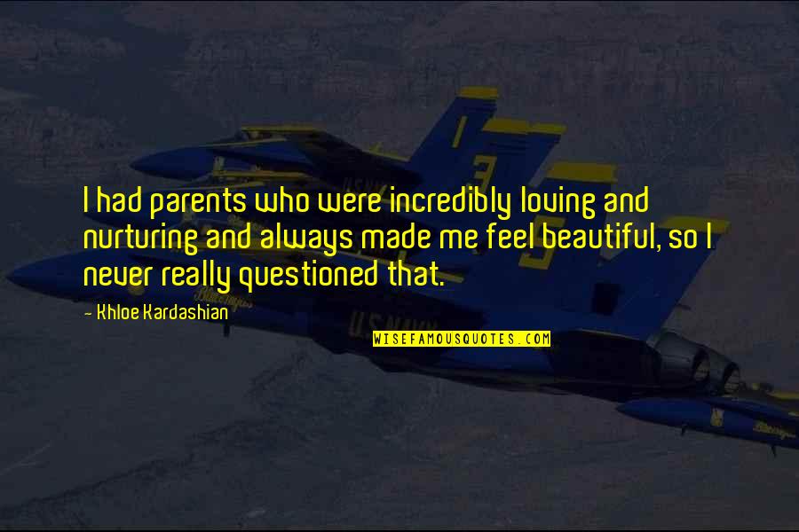 Loussier Pulsion Quotes By Khloe Kardashian: I had parents who were incredibly loving and Loussier Pulsion Quotes By Khloe Kardashian: I had parents who were incredibly loving and