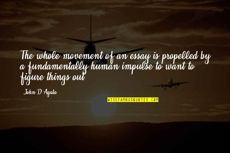 Louvre Pyramid Quotes By John D'Agata: The whole movement of an essay is propelled