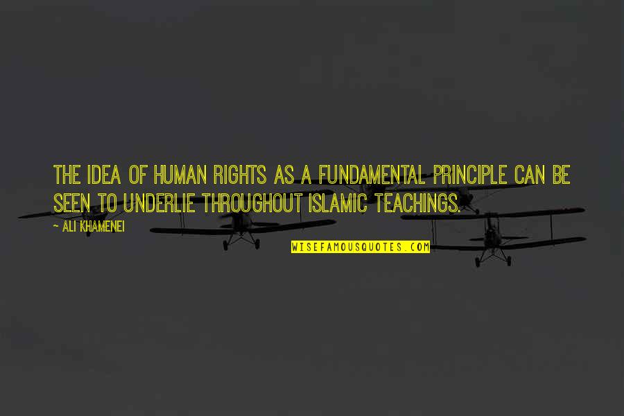 Lovable Life Quotes By Ali Khamenei: The idea of human rights as a fundamental