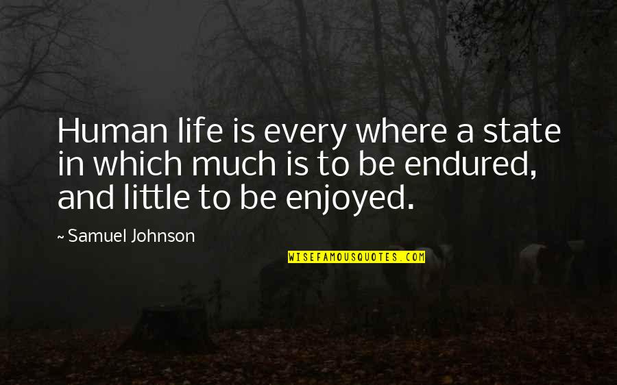 Lovat Quotes By Samuel Johnson: Human life is every where a state in