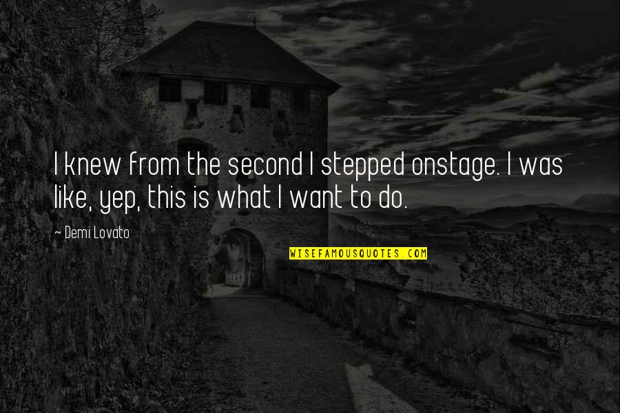 Lovato Quotes By Demi Lovato: I knew from the second I stepped onstage.