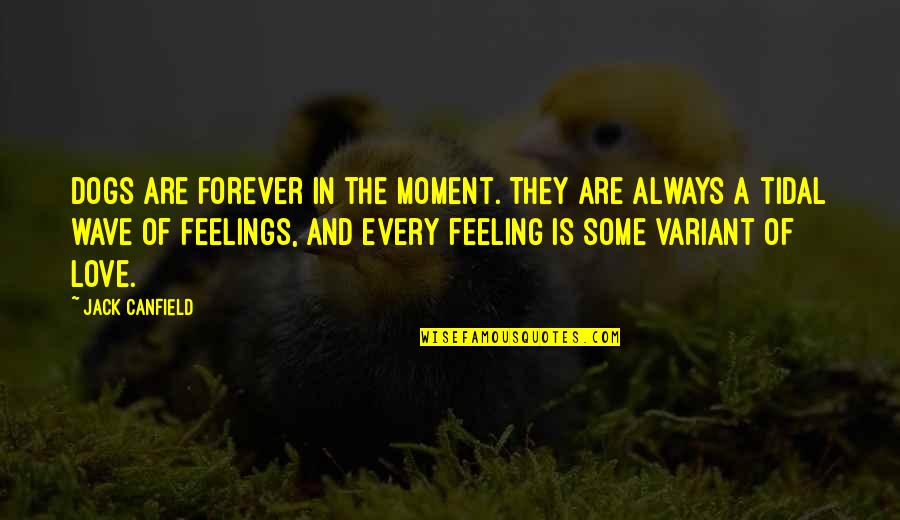 Love Always And Forever Quotes By Jack Canfield: Dogs are forever in the moment. They are