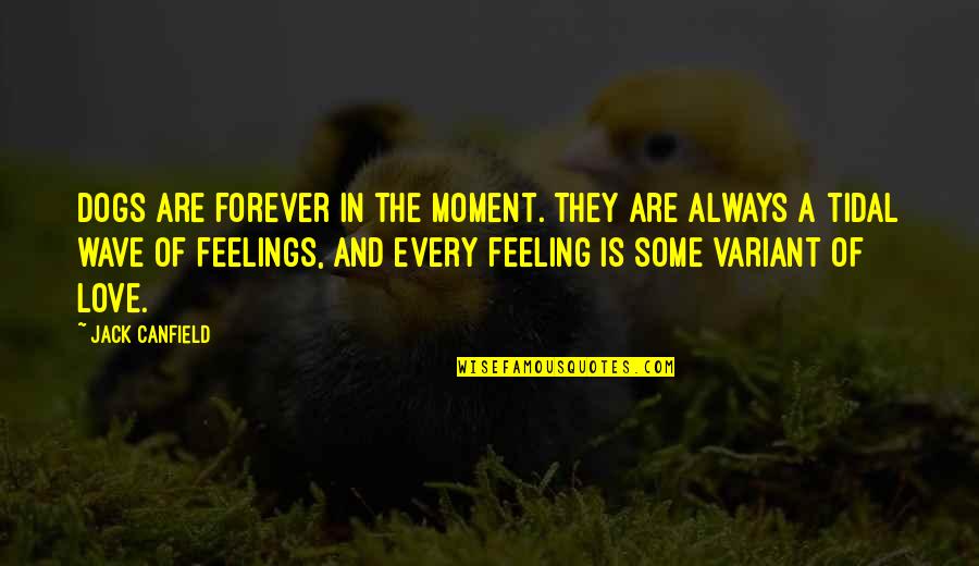 Love Always And Forever Quotes By Jack Canfield: Dogs are forever in the moment. They are Love Always And Forever Quotes By Jack Canfield: Dogs are forever in the moment. They are