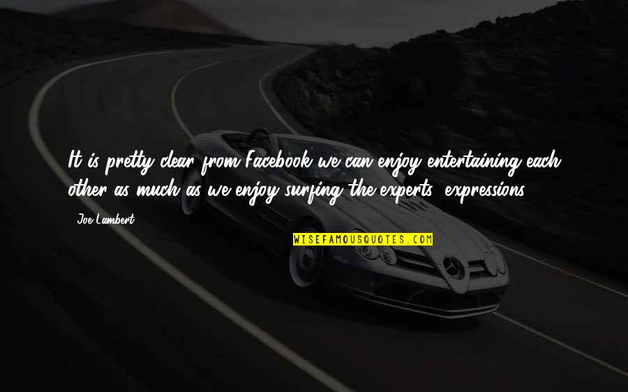 Love And Abandonment Quotes By Joe Lambert: It is pretty clear from Facebook we can Love And Abandonment Quotes By Joe Lambert: It is pretty clear from Facebook we can