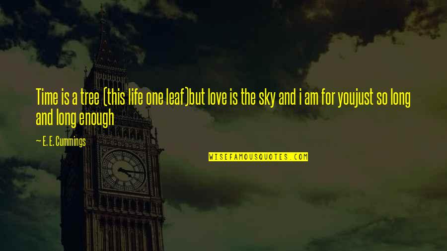 Love And Life Tree Quotes By E. E. Cummings: Time is a tree (this life one leaf)but