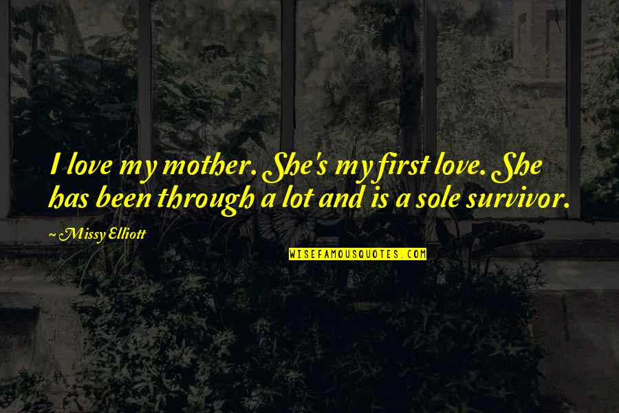 Love And Mother Quotes By Missy Elliott: I love my mother. She's my first love.