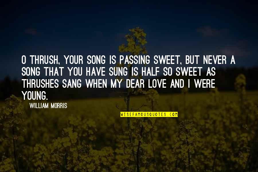 Love And Song Quotes By William Morris: O thrush, your song is passing sweet, But