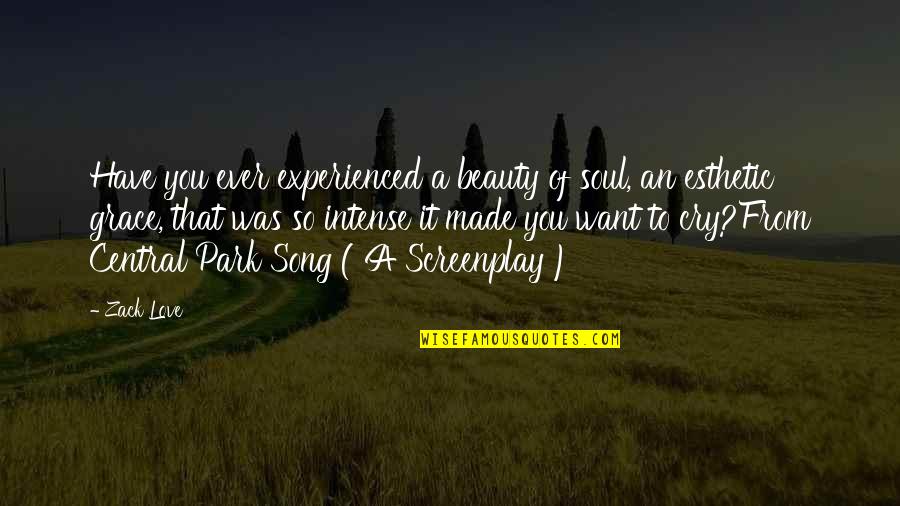 Love And Song Quotes By Zack Love: Have you ever experienced a beauty of soul,