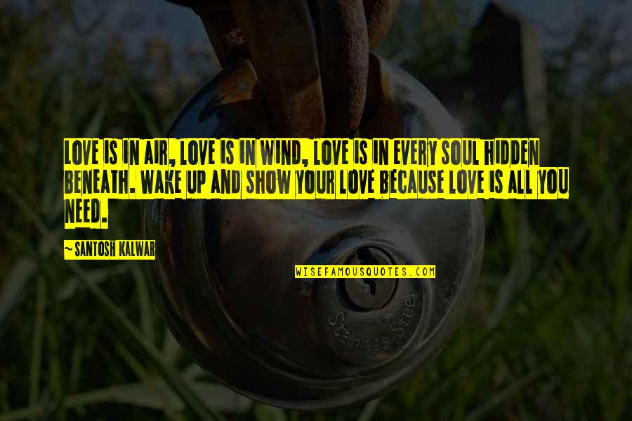 Love And Soul Quotes By Santosh Kalwar: Love is in air, love is in wind,