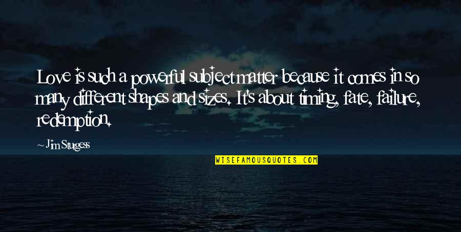 Love And Timing Quotes By Jim Sturgess: Love is such a powerful subject matter because Love And Timing Quotes By Jim Sturgess: Love is such a powerful subject matter because