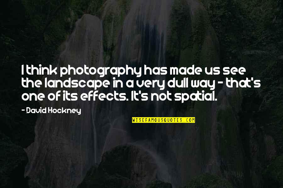 Love And War And Snow Quotes By David Hockney: I think photography has made us see the