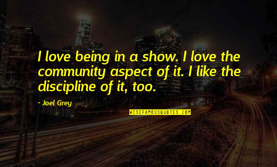 Love Aspect Quotes By Joel Grey: I love being in a show. I love