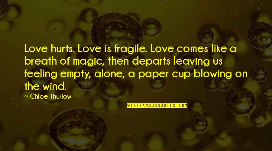 Love At The First Sight Quotes By Chloe Thurlow: Love hurts. Love is fragile. Love comes like