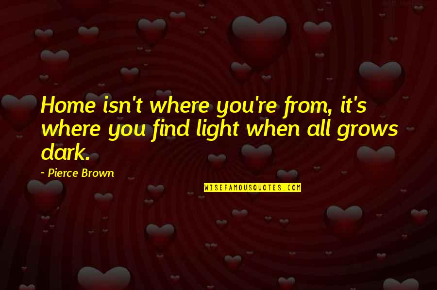 Love Being Hard To Understand Quotes By Pierce Brown: Home isn't where you're from, it's where you