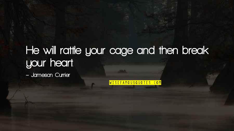 Love Being The Only Thing That Matters Quotes By Jameson Currier: He will rattle your cage and then break